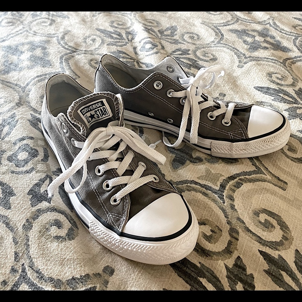 Charcoal All Star Converse; Womens size 9; Mens size 7